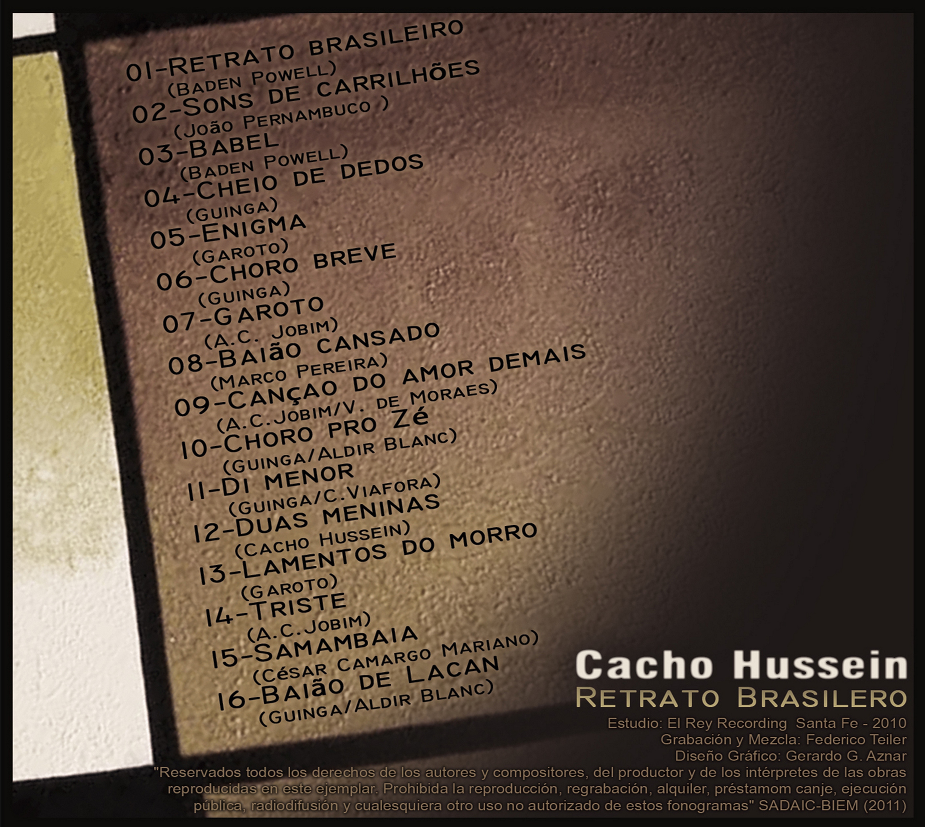 Contratapa de Cacho Hussein — Retrato Brasilero