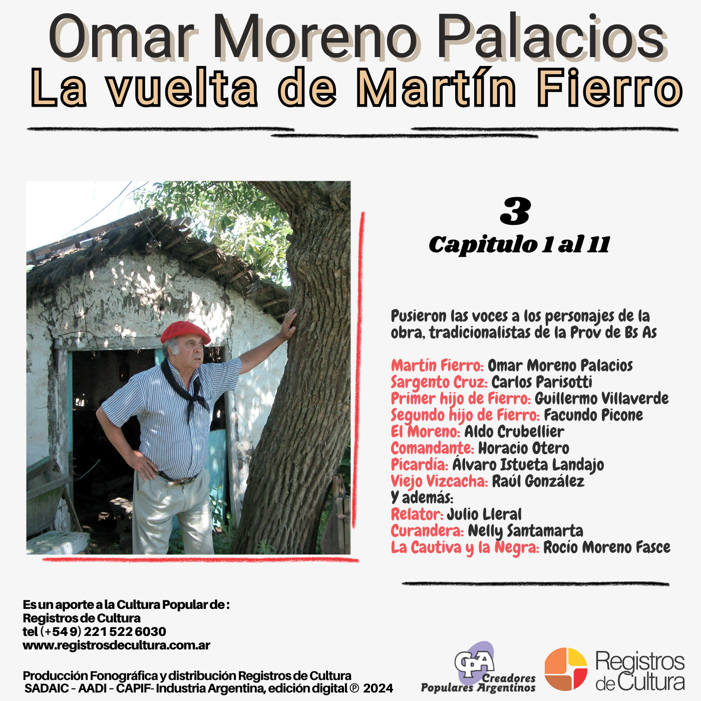 Contratapa de Omar Moreno Palacios — La Vuelta de Martín Fierro 1