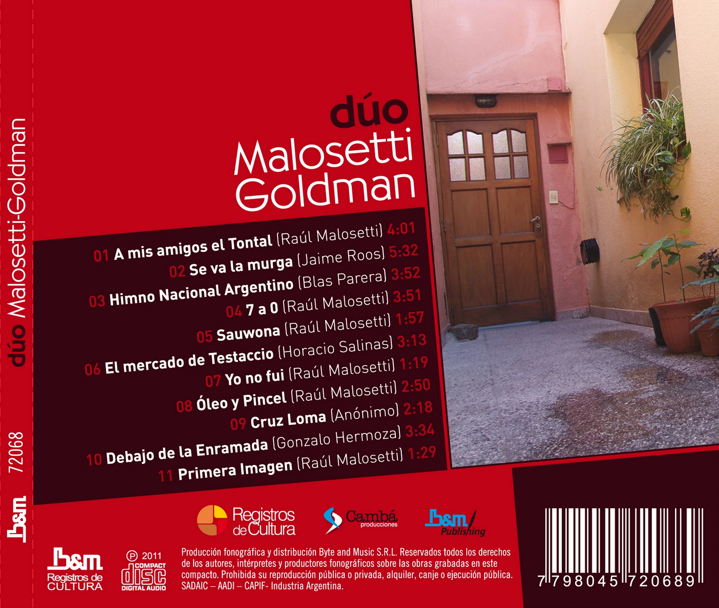 Contratapa de Dúo Malosetti | Goldman — Dúo Malosetti Goldman
