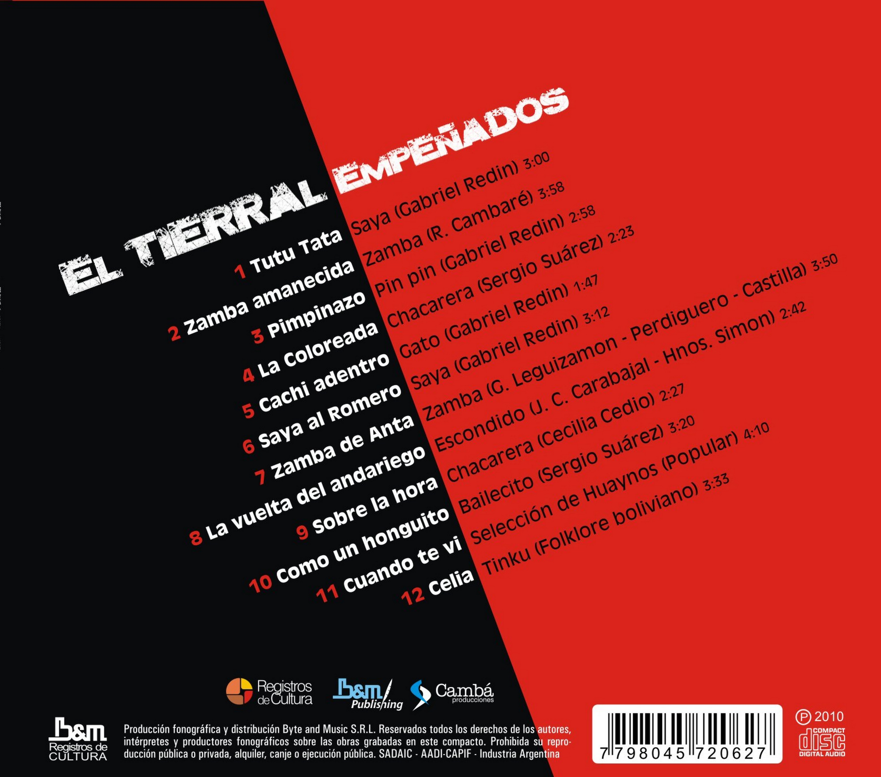 Contratapa de El Tierral — Empeñados