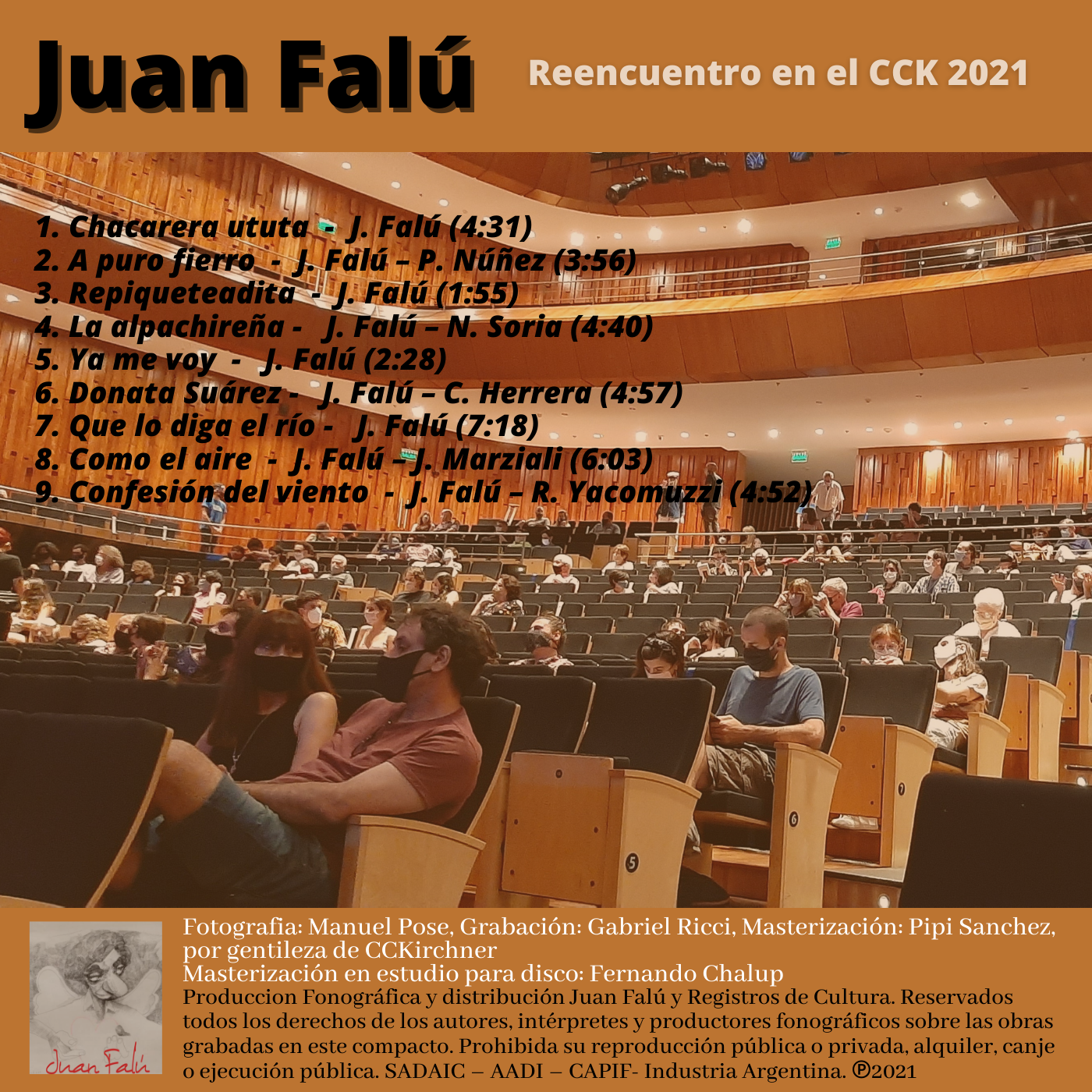 Contratapa de Juan Falú — Reencuentro en el CCK