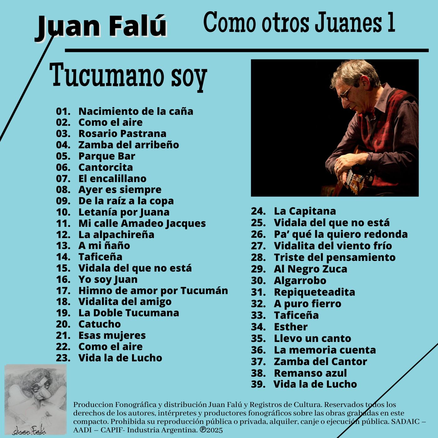 Contratapa de Juan Falú — Tucumano Soy