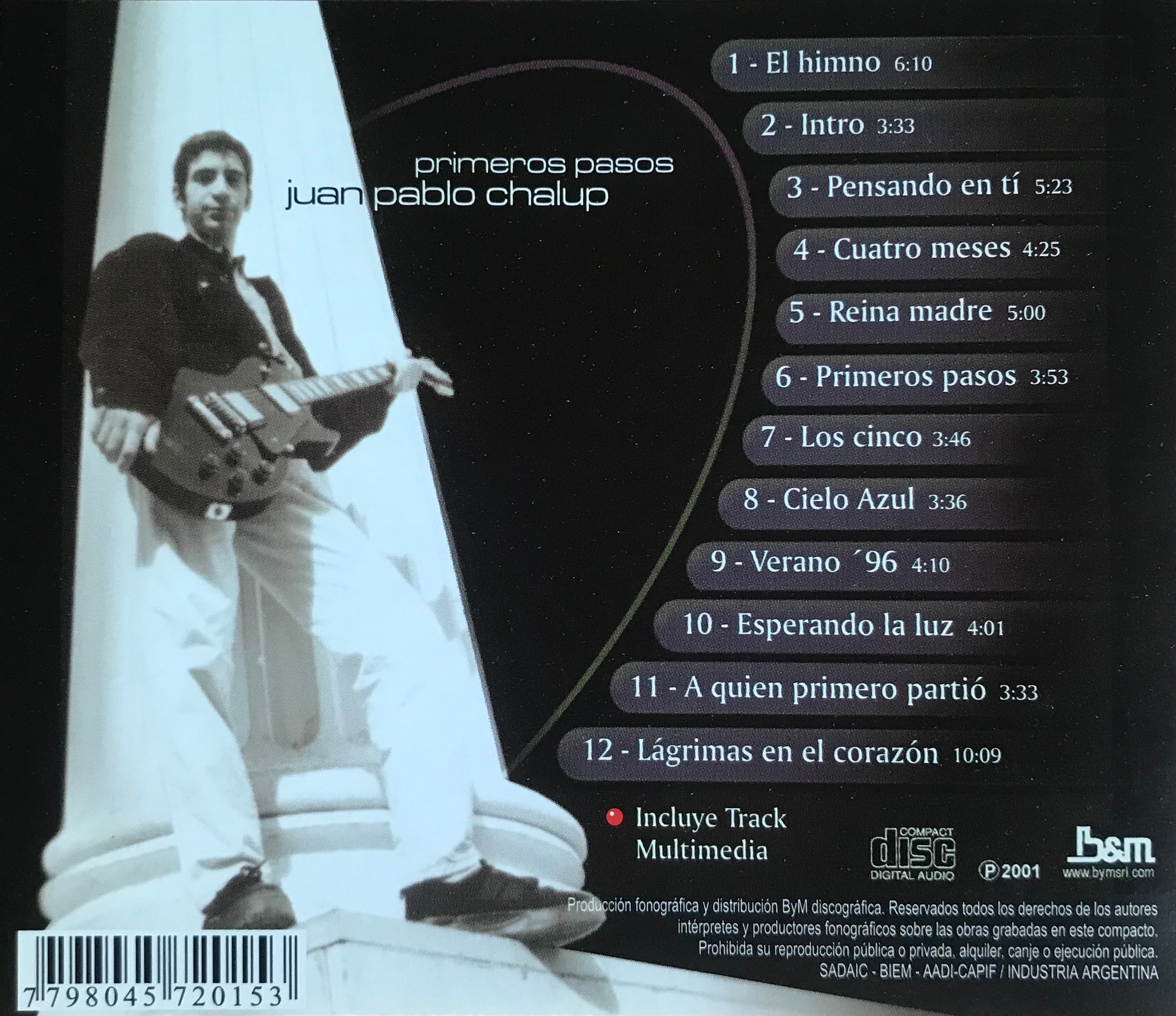 Contratapa de Juan Pablo Chalup — Primeros Pasos