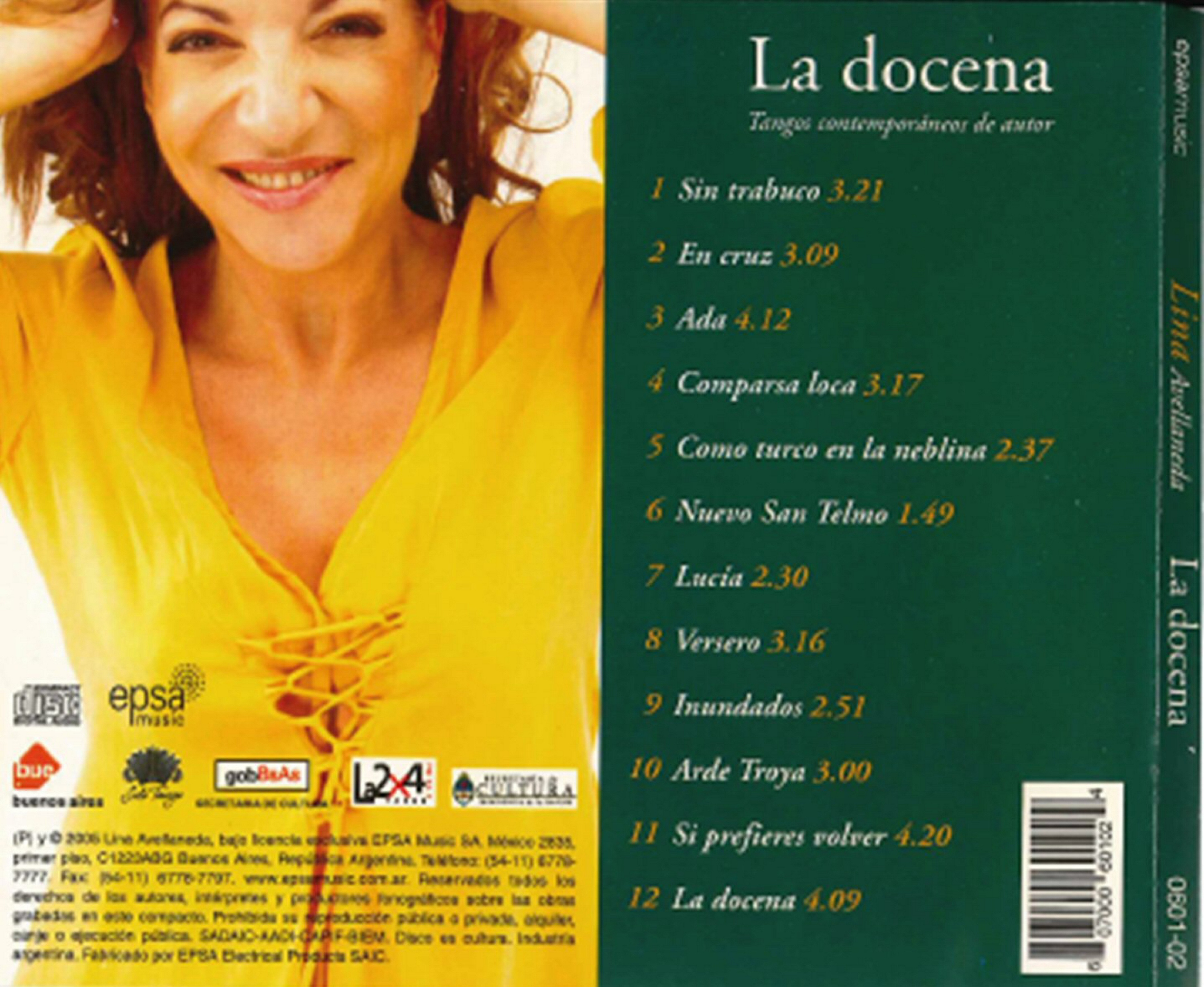 Contratapa de Lina Avellaneda — La Docena