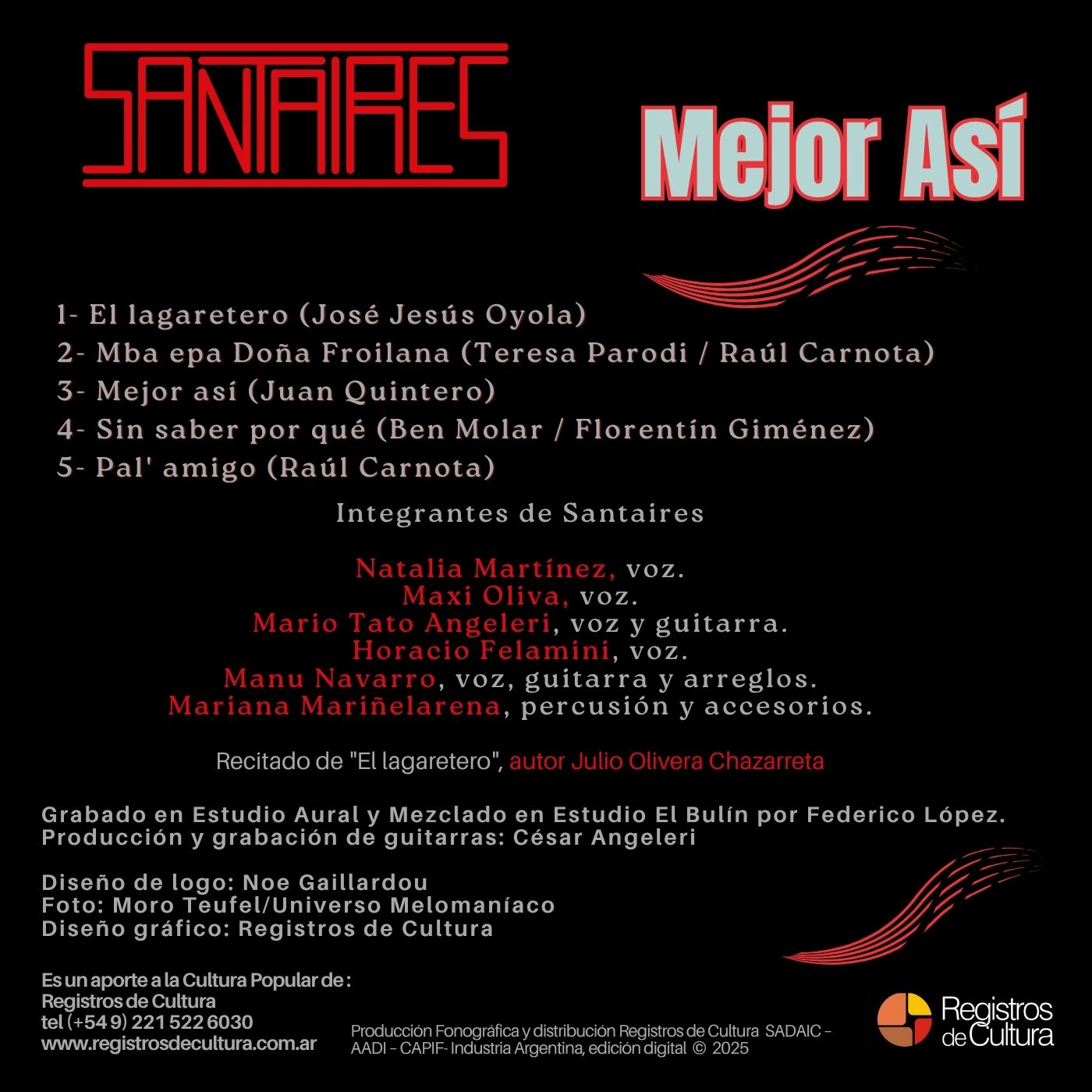 Contratapa de Santaires — Mejor así