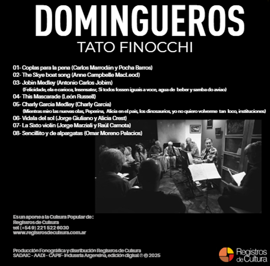 Contratapa de Tato Finocchi y Domingueros — Domingueros